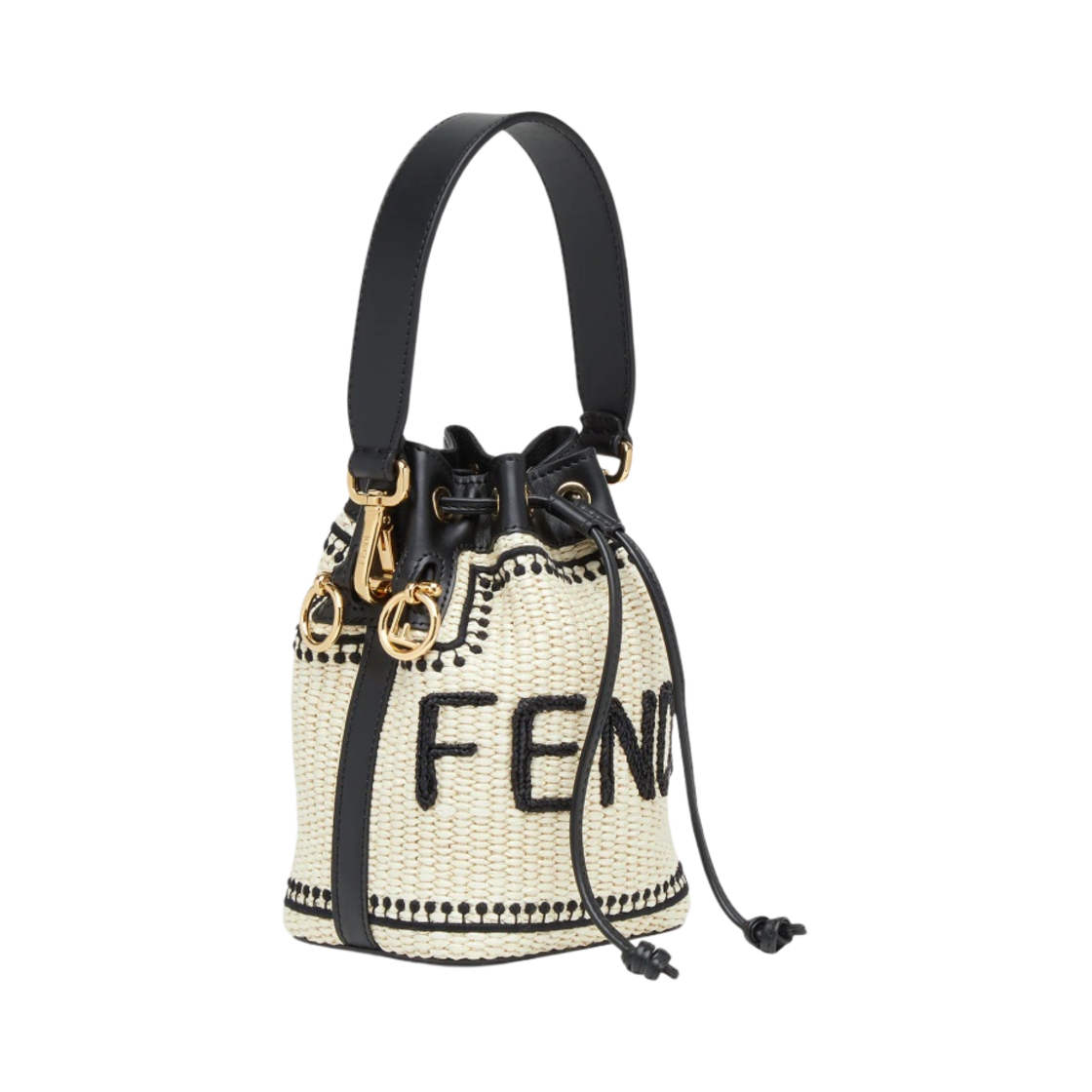 펜디 몬트레조 스트로우 미니백 블랙 내츄럴(Fendi Mon Tresor Straw Mini Bag Black Natural) - 2