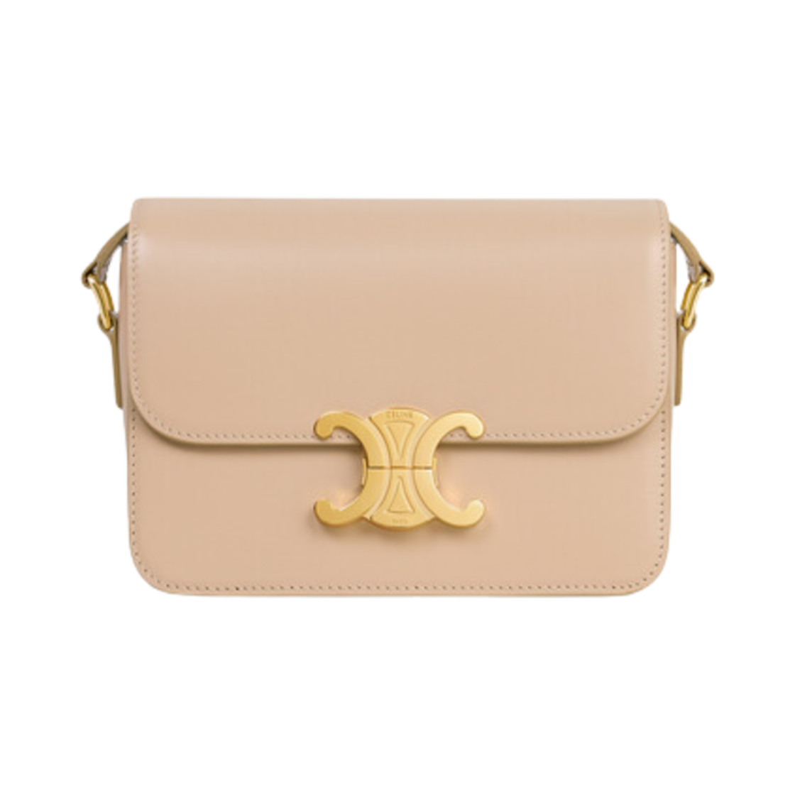 셀린느 샤이니 카프스킨 틴 트리옹프 백 오트 베이지(Celine Teen Triomphe Bag in Shiny Calfskin Oat Beige) - 1