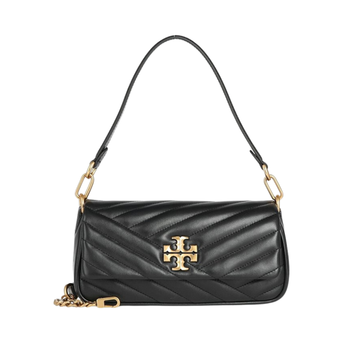토리버치 스몰 키라 쉐브론 플랩 숄더백 블랙(Tory Burch Small Kira Chevron Flap Shoulder Bag Black) - 1