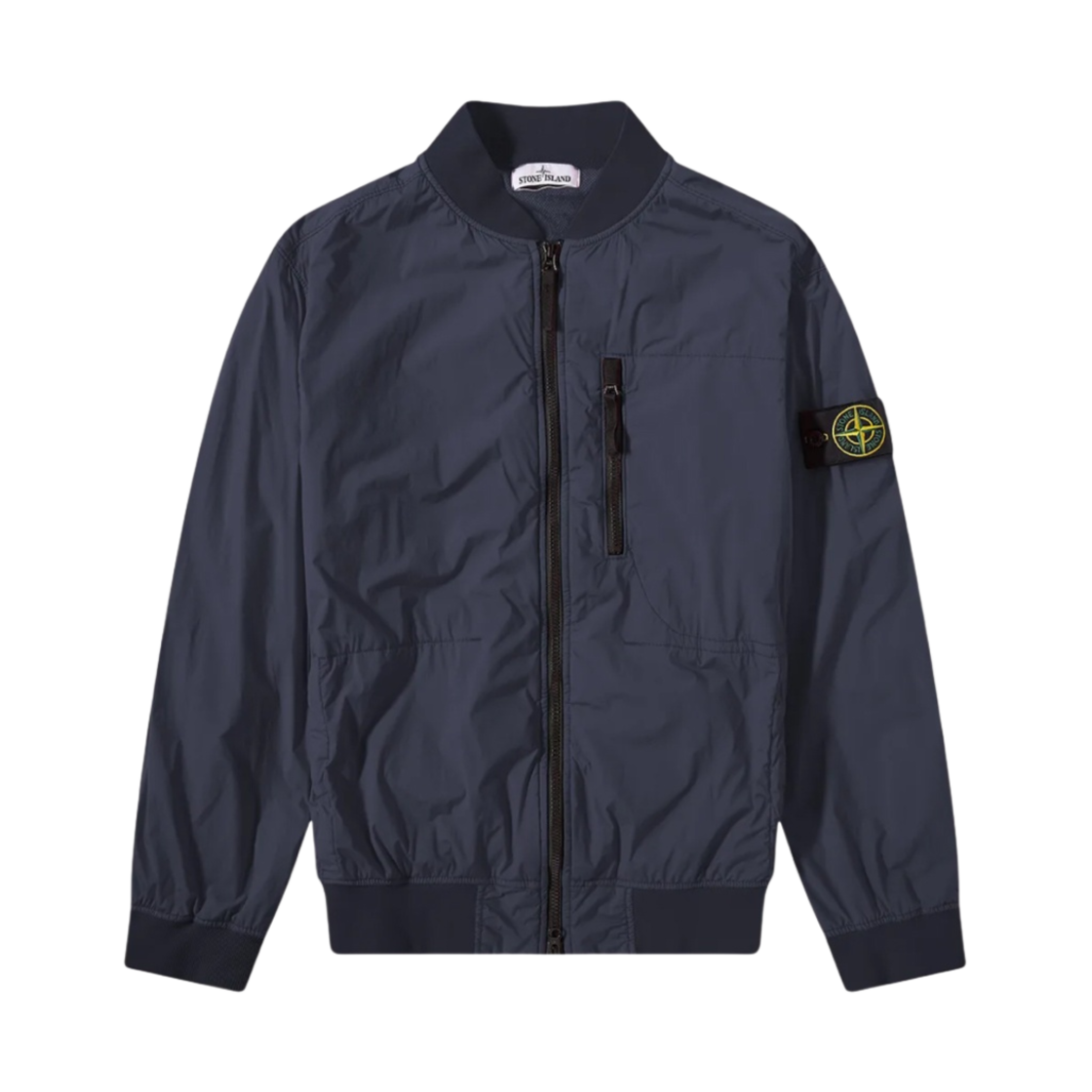 761541331-V0020 Stone Island 41331 Skin Touch Nylon-TC Garment Dyed Bomber Jacket Navy Blue - 22SS