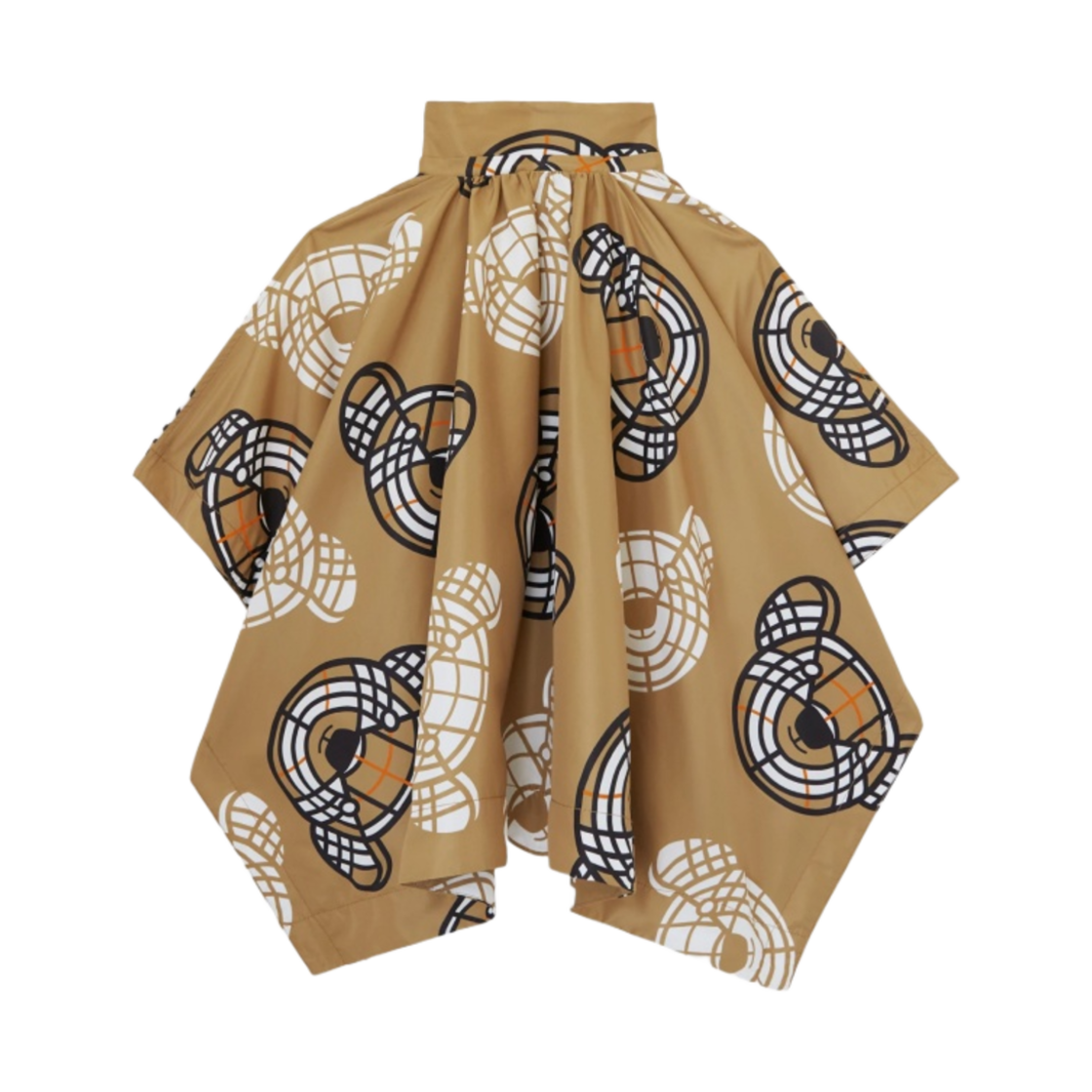 (키즈) 버버리 디테처블 후드 토마스 베어 프린트 케이프 아카이브 베이지((Kids) Burberry Detachable Hood Thomas Bear Print Cape Archive Beige) - 2