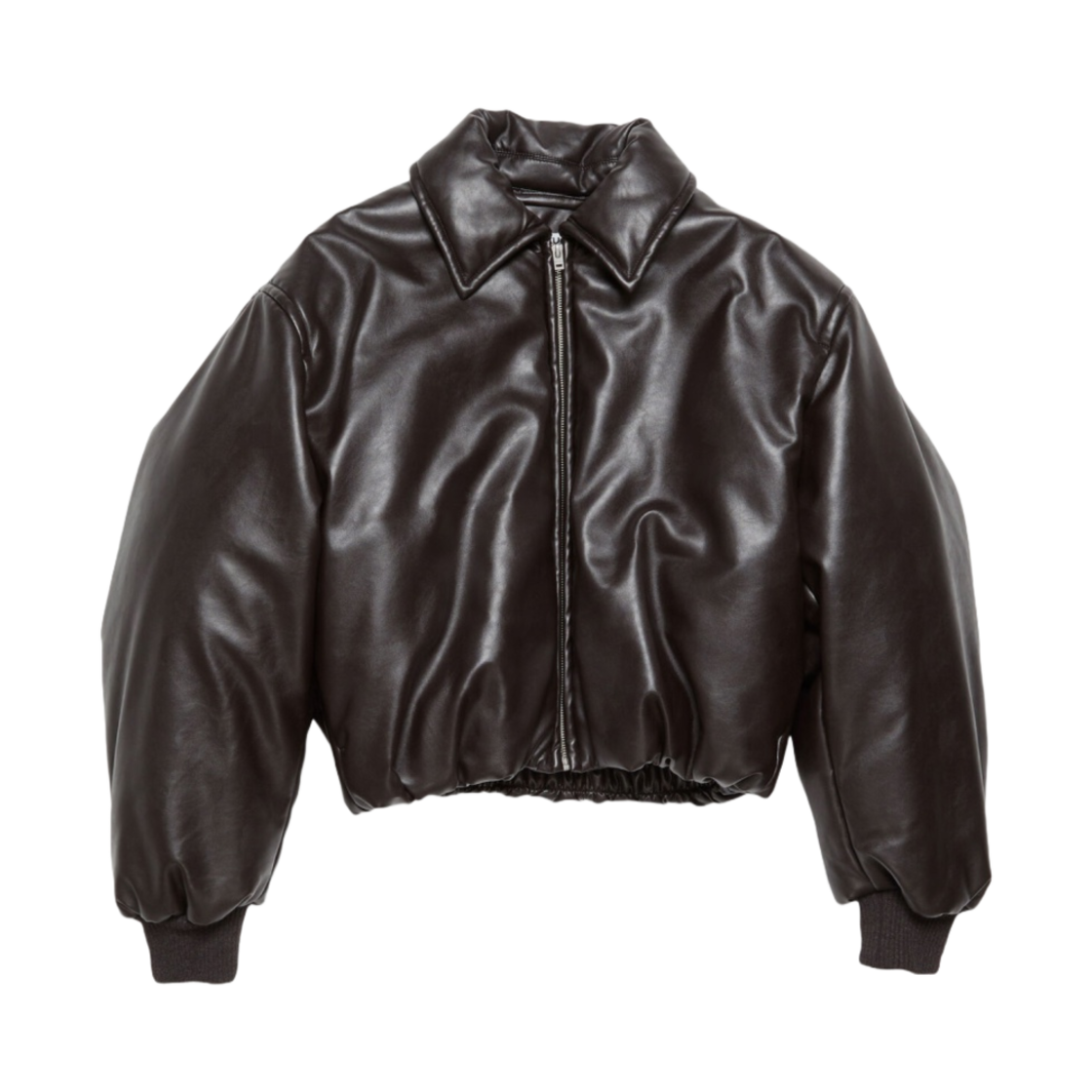 (W) 아크네 스튜디오 코팅 봄버 자켓 다크 브라운