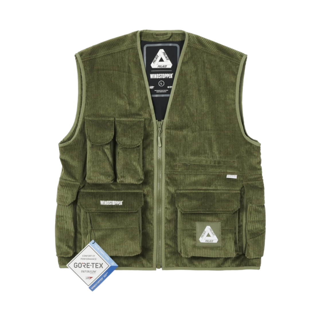 팔라스 고어텍스 인피니움 코듀로이 베스트 그린 - 21FW(Palace Gore-Tex Infinium Corduroy Vest Green - 21FW) - 1