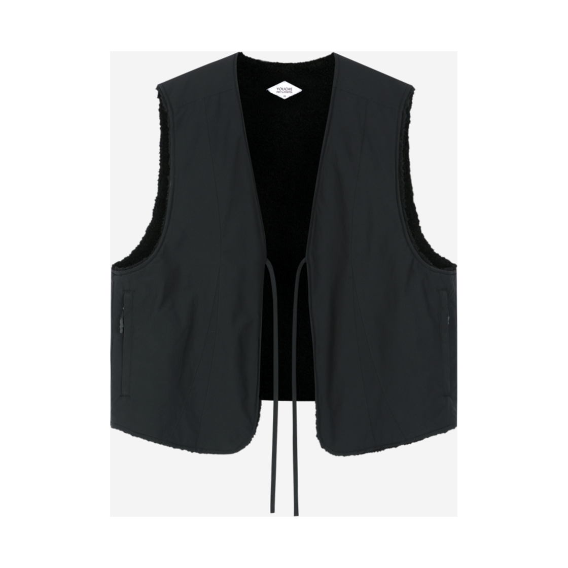 YPA23PFVEBK Youche GV Sherpa Vest Black