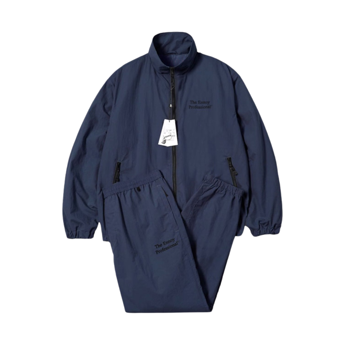 엔노이 스타일리스트 퍼스널 아이템 나일론 자켓 팬츠 세트 네이비 블루(Ennoy Stylist's Personal Items Nylon Jacket Pants Set Navy Blue)