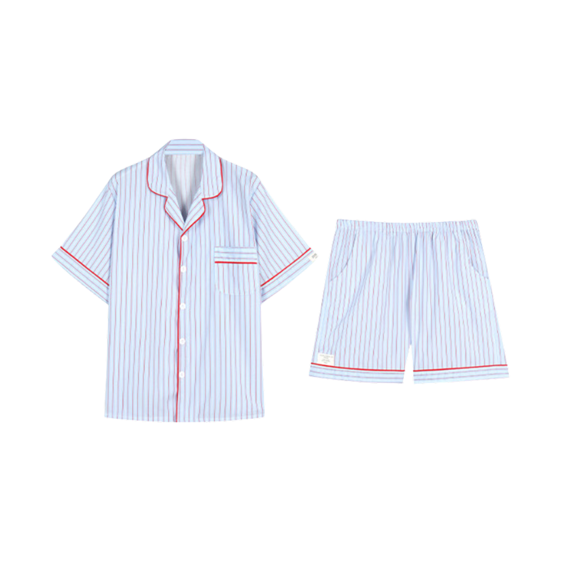 도씨 실크 클로에 숏슬리브 파자마 세트 스카이(Dossy Silk Chloe Short Sleeve Pajama Set Sky)