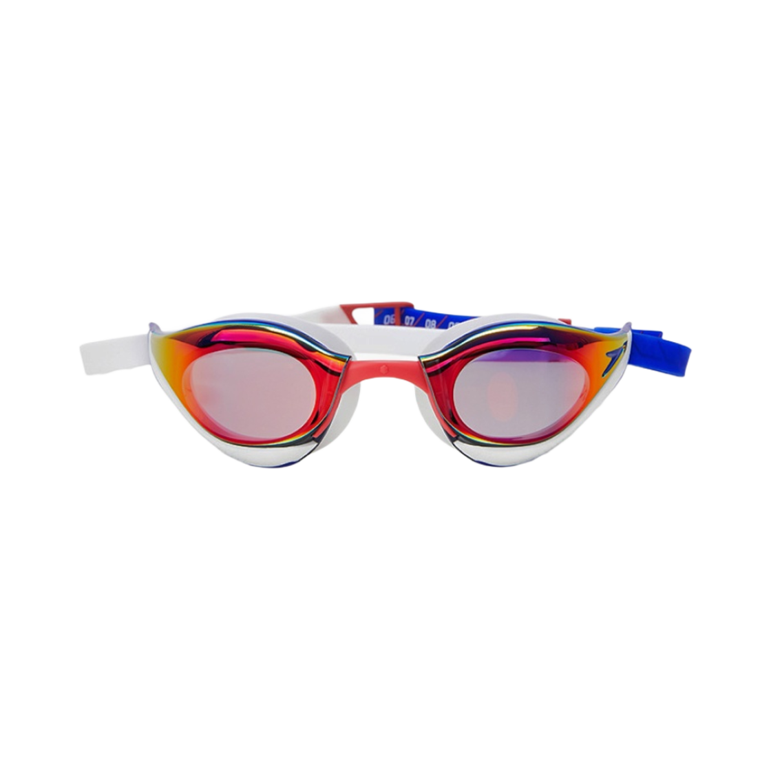 스피도 패스트스킨 퓨어 포커스 미러 스윔 고글 레드 블루 - 아시아 핏(Speedo Fastskin Pure Focus Mirror Swim Goggles Red Blue - Asia Fit) - 2