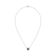 (W) Hermes Mini Pop H Pendant Palladium & Noir