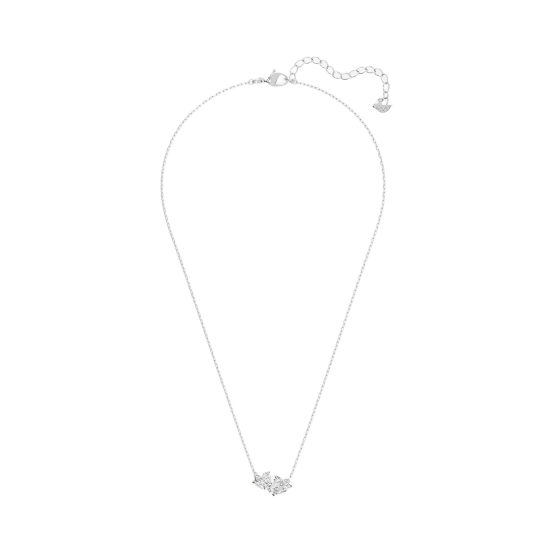 (W) 스와로브스키 어트랙트 소울 하트 네클리스 화이트 로듐 플래팅((W) Swarovski Attract Soul Heart Necklace White Rhodium Plated)