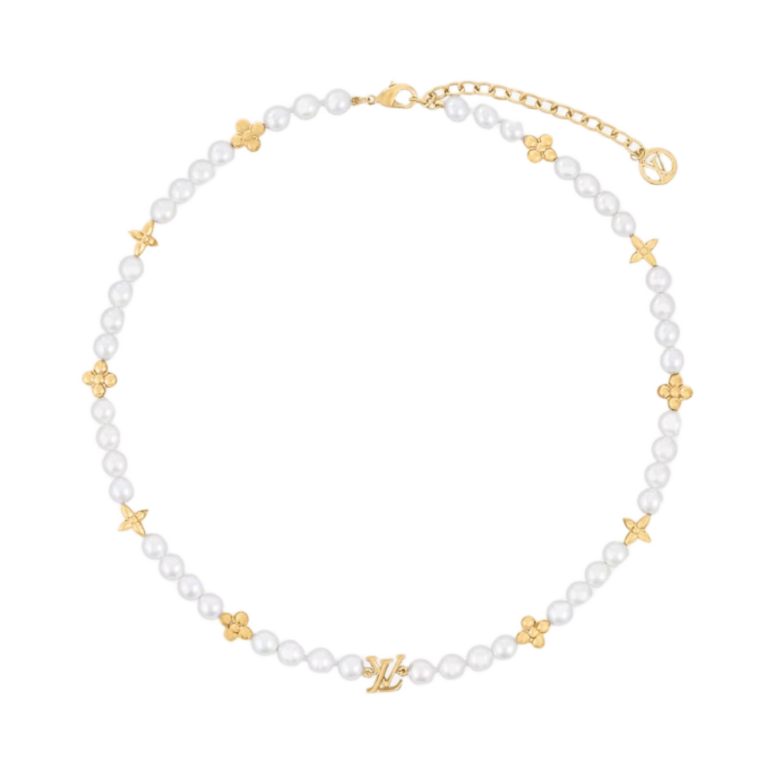 M01990 Louis Vuitton My LV Pearl Necklace White
