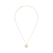 (W) Celine Glacon Necklace in Brass with Gold Finish and Resin Gold