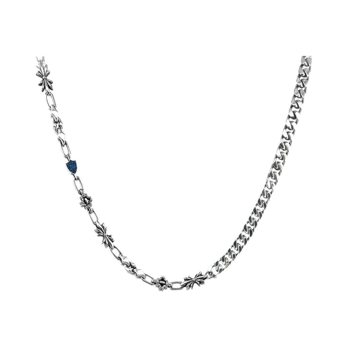 [KREAM 단독] 스쿠도 시그니처 링크 엑스트라 볼드 네클리스 블루 미디엄([KREAM 단독] Scudo Signature Link Extra Bold Necklace Blue midium) - 1