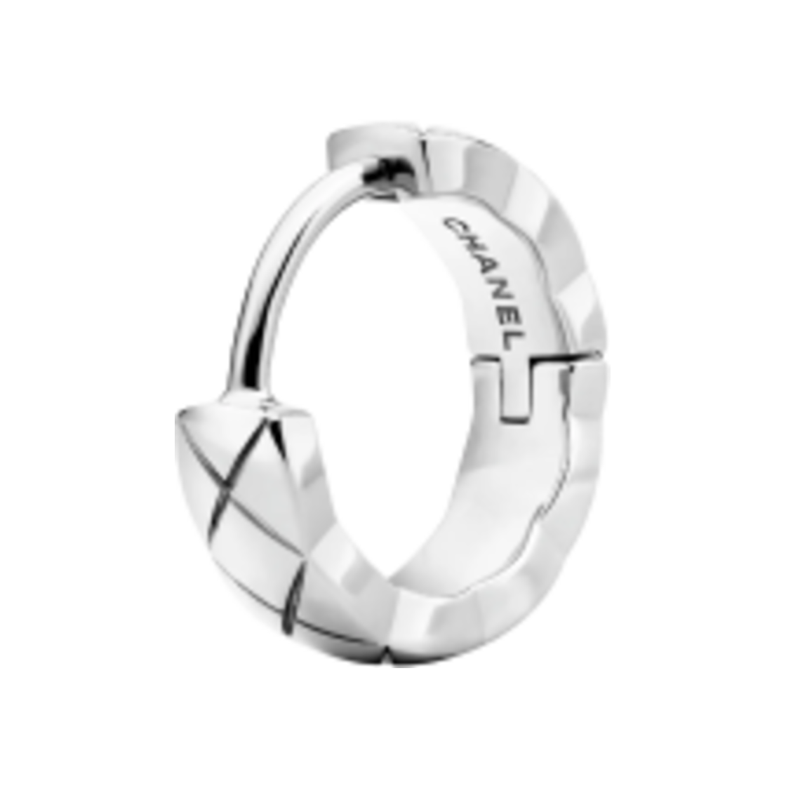 (W) 샤넬 코코 크러쉬 싱글 이어링 퀼티드 모티프 & 18K 화이트 골드((W) Chanel Coco Crush Single Earring Quilted Motif & 18K White Gold) - 2