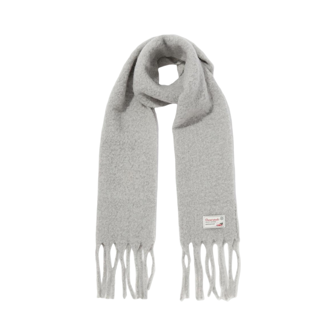 던스트 프린지드 울 머플러 멜란지 그레이(Dunst Fringed Wool Muffler Melange Grey)