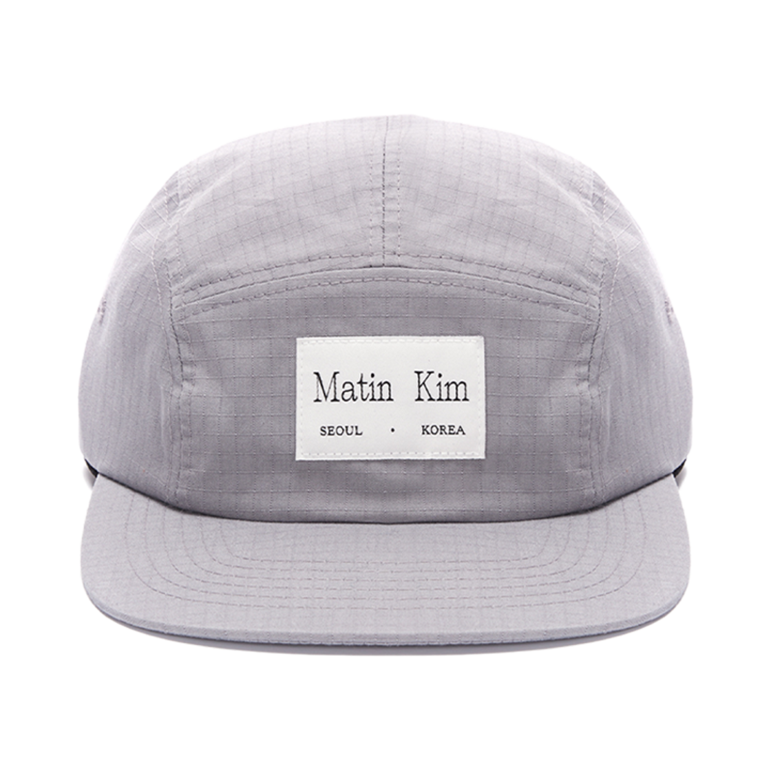 (W) 마뗑킴 로고 라벨 솔리드 캠프캡 그레이((W) Matin Kim Logo Label Solid Camp Cap Grey) - 2