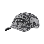 Supreme Fat Tip Jacquard Denim Camp Cap Black - 22SS