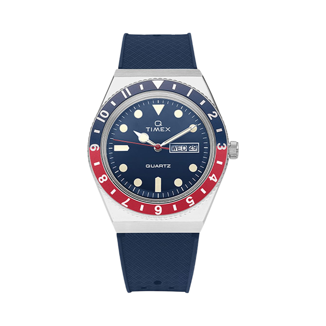 TW2V32100 Timex Q Vintage Retro 38mm Quartz Stainless Steel Blue