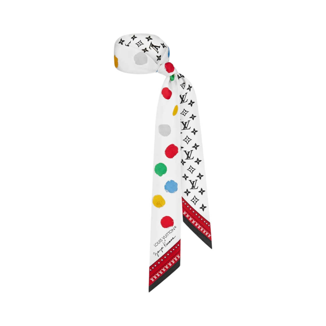 (W) 루이비통 x 야요이 쿠사마 페인티드 닷 모노그램 BB 방도 화이트((W) Louis Vuitton x YK Painted Dots Monogram BB Bandeau White) - 2