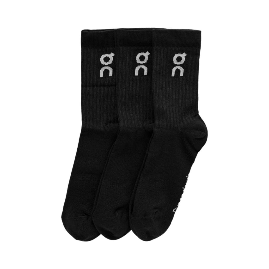 온 러닝 로고 삭스 블랙 (3개입)(On Running Logo Socks Black (3 Pack))