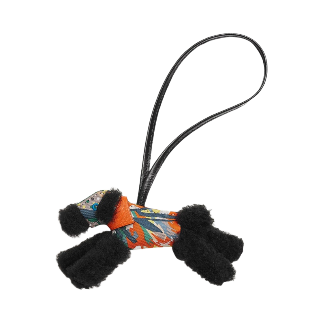 H084759CAAD Hermes Budy Charm Merino Wool Milo & Noir Orange Gris Mouette Orange Minium