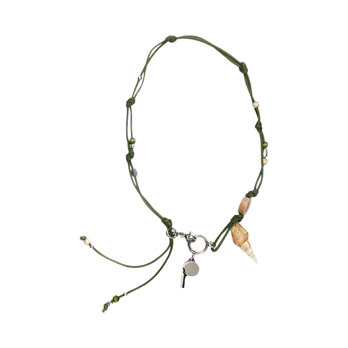 루바티 콘치 휘슬 스트랩 키체인 그린(Rubati Conch Whistle Strap Key Chain Green)