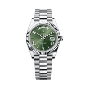 Rolex Day-Date 40mm 228236 Olive Green Platinum Oyster