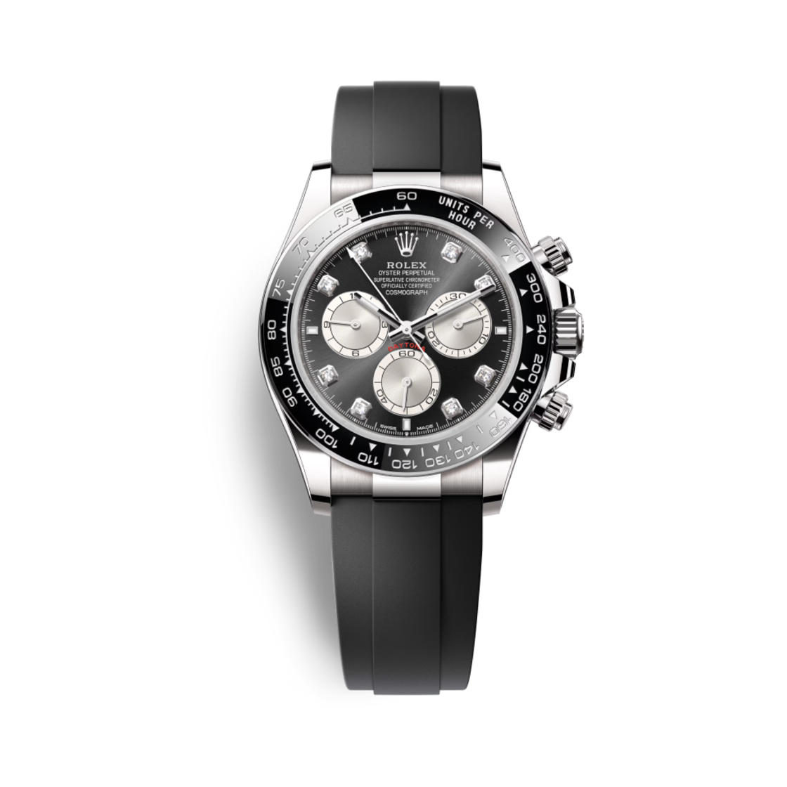 롤렉스 코스모그래프 데이토나 40mm 126519LN 브라이트 블랙 스틸 다이아 셋팅 오이스터플렉스(Rolex Cosmograph Daytona 40mm 126519LN Bright Black Steel Diamond-Set Oysterflex)