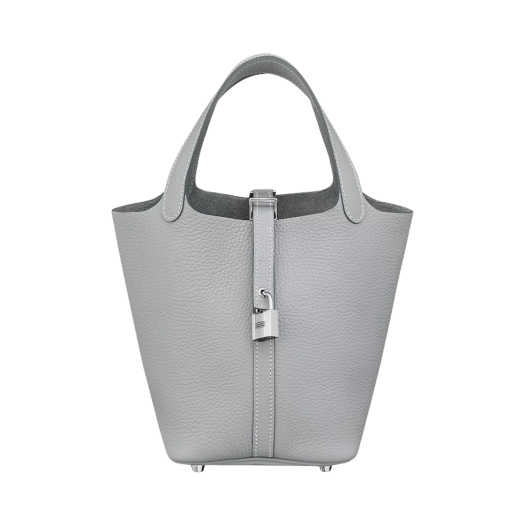 Hermes Picotin Lock 18 Bag Clemence & Palladium Bleu Glacier