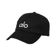(W) Alo Yoga Off Duty Cap Black White