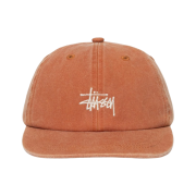 Stussy Low Pro Basic Washed Strapback Cap Rust Red