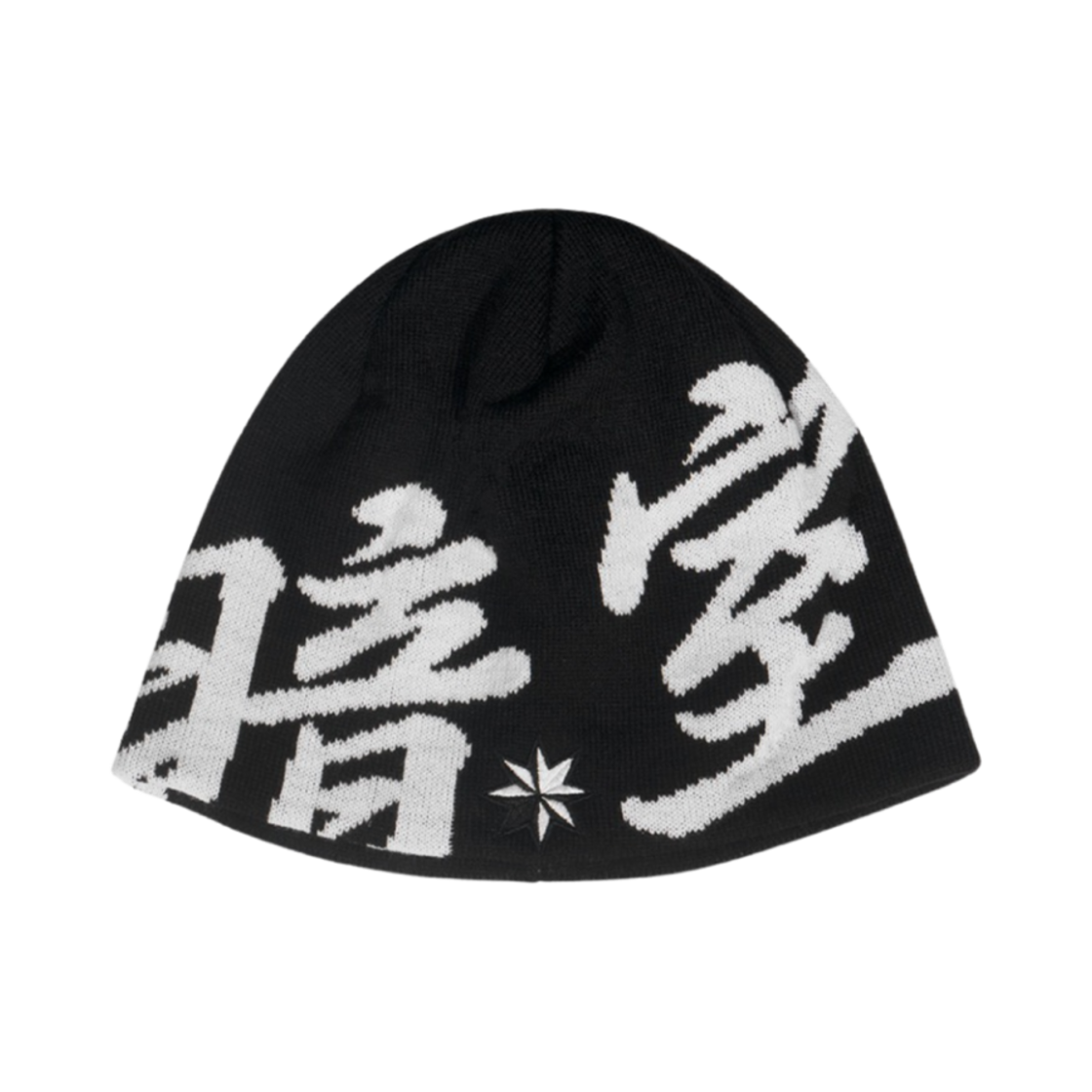 - Darkr8m Studio Basic Logo Jaquard Short Beanie Black