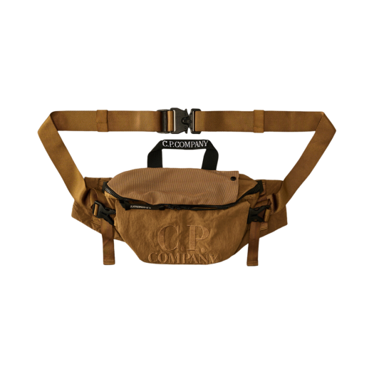 C.P. Company Plain Paper Touch Logo Waistbag Toffee Beige - 24FW