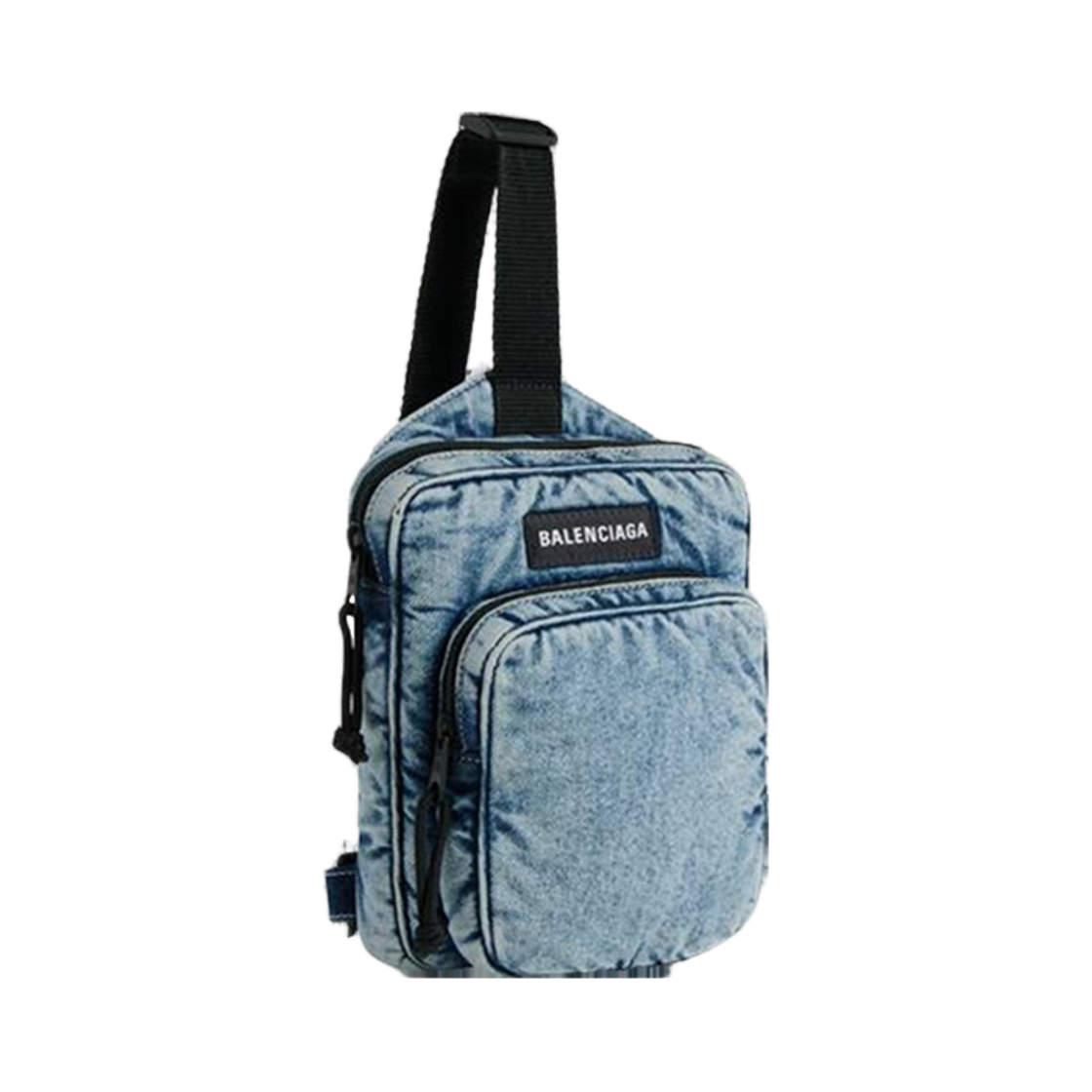 발렌시아가 익스플로러 크로스바디 메신저백 데님 페이디드 블루(Balenciaga Explorer Crossbody Messenger Bag Denim Faded Blue) - 2
