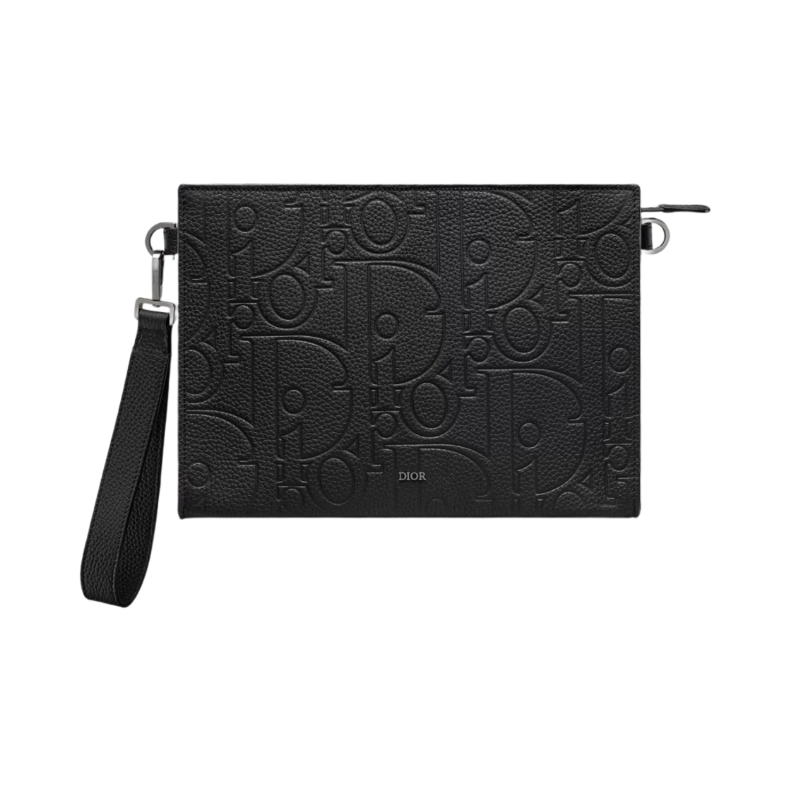 2ESCA483LLG-H00N Dior A5 Triangle Pouch Dior Gravity Leather Black