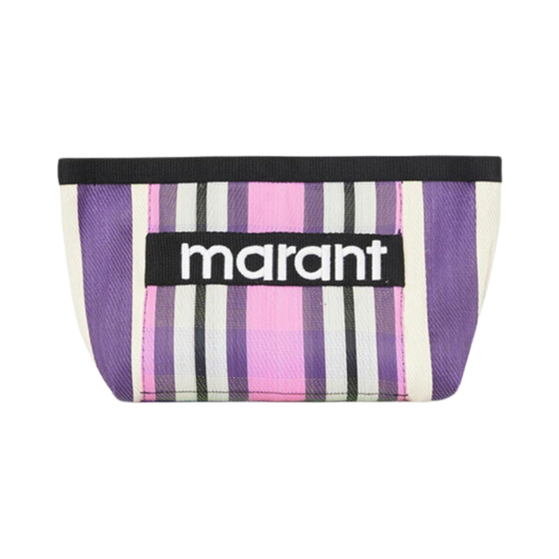 PO0001FA-A1X17M-86PE Isabel Marant Powden Striped Pouch Bag Purple - 24SS