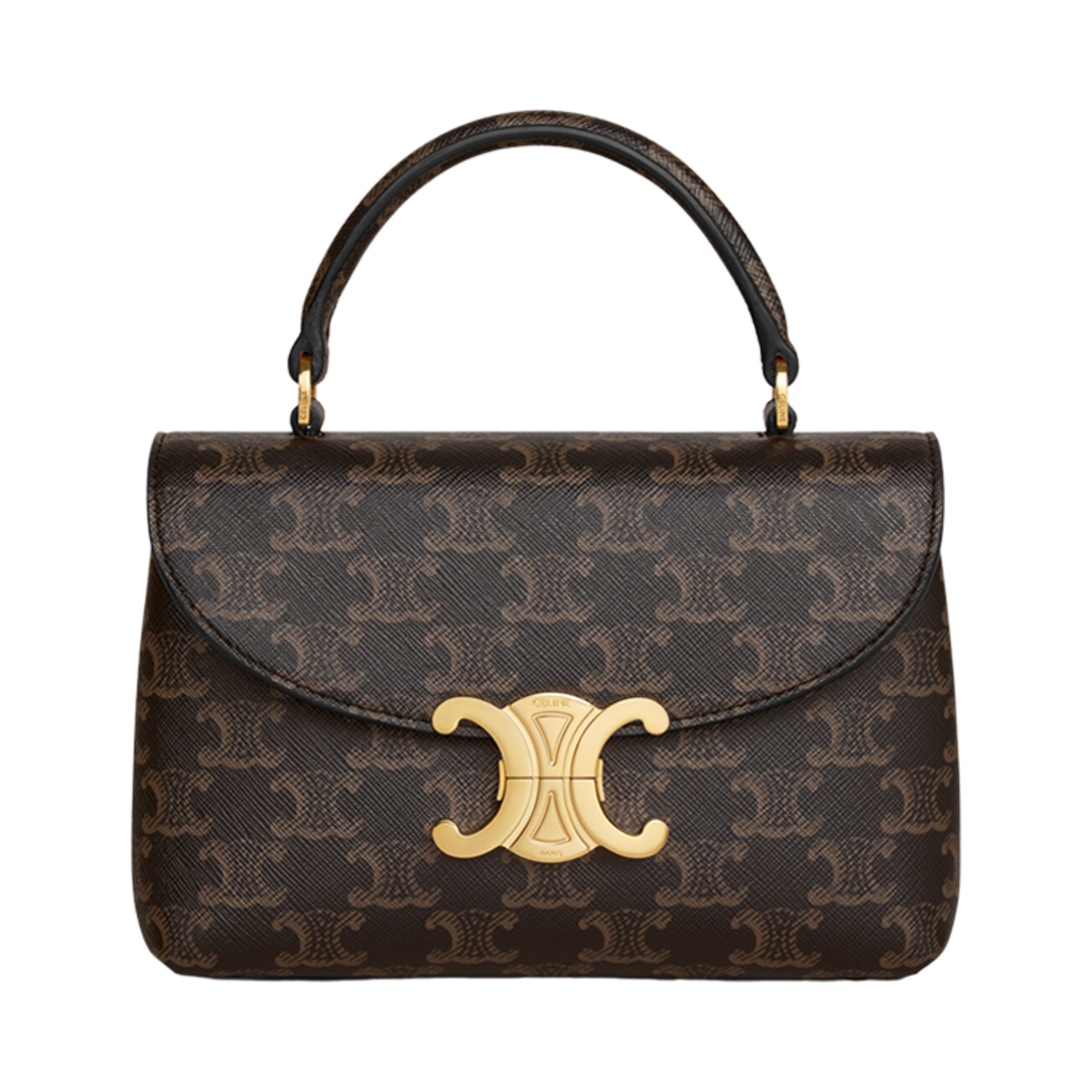 118112FRH-04LU Celine Teen Nino Bag in Triomphe Canvas Tan