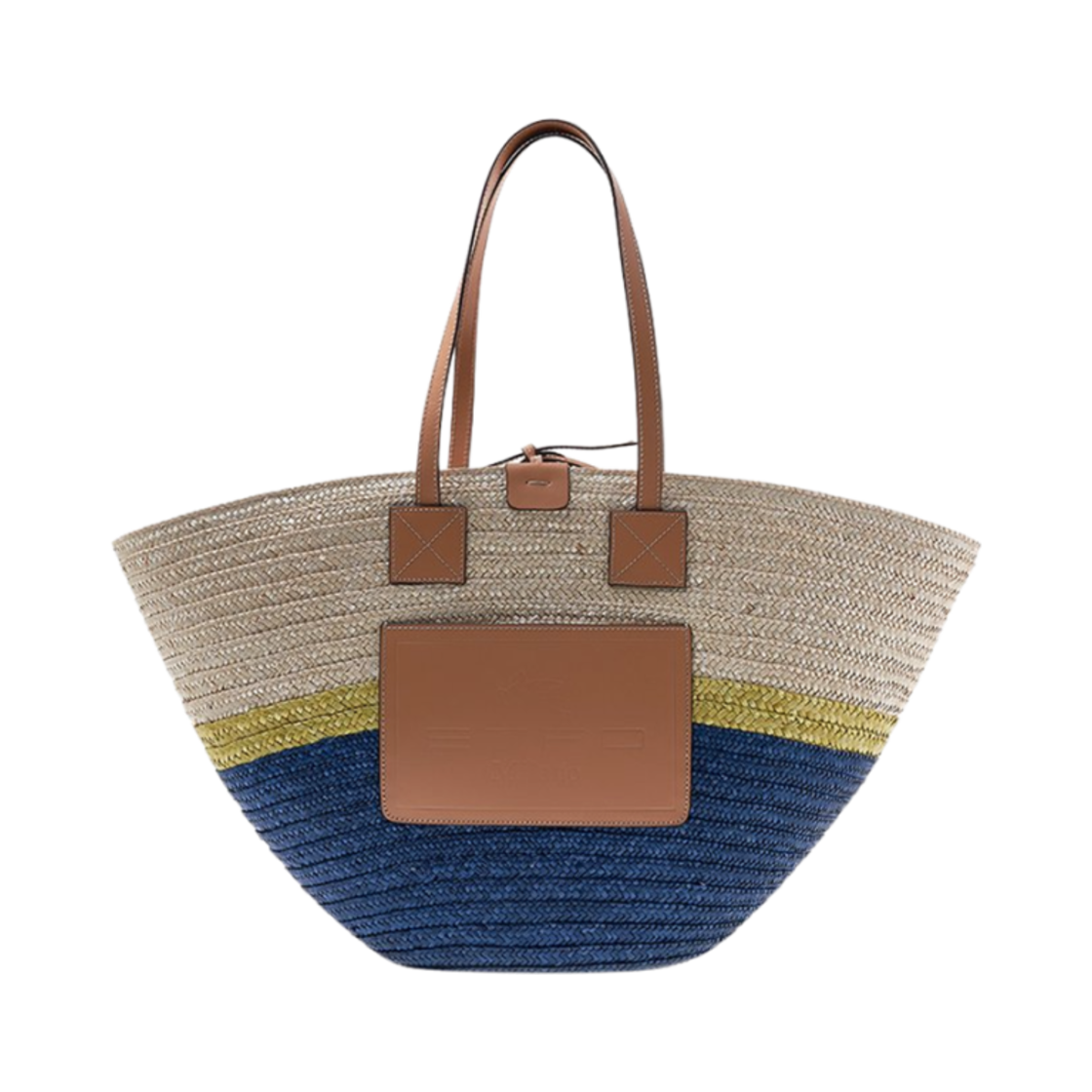 1N41990188000 Etro Raffia Tote Bag Beige Multicolour