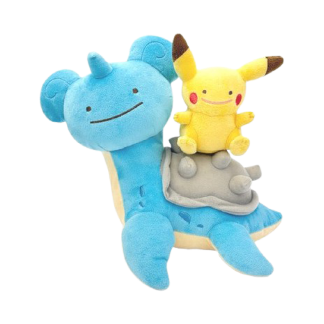 포켓몬 메타몽의 타임 캡슐 변신 메타몽 플러시 라프라스 & 피카츄(Pokemon Ditto's Time Capsule Transform Ditto Plush Lapras & Pikachu)