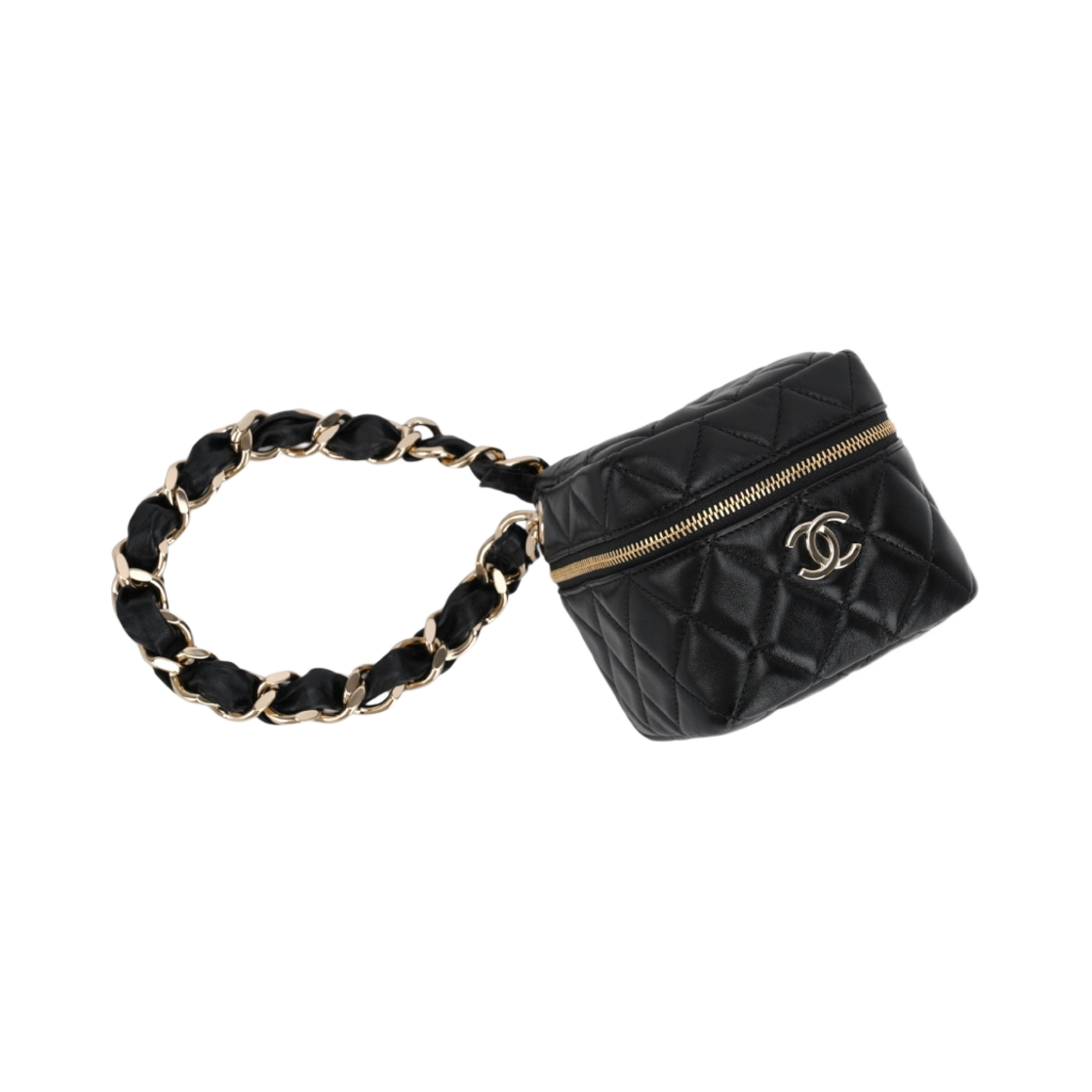 샤넬 핸들 장식의 클러치 램스킨 & 골드 메탈 블랙(Chanel Clutch with Handle Lambskin & Gold Black) - 3