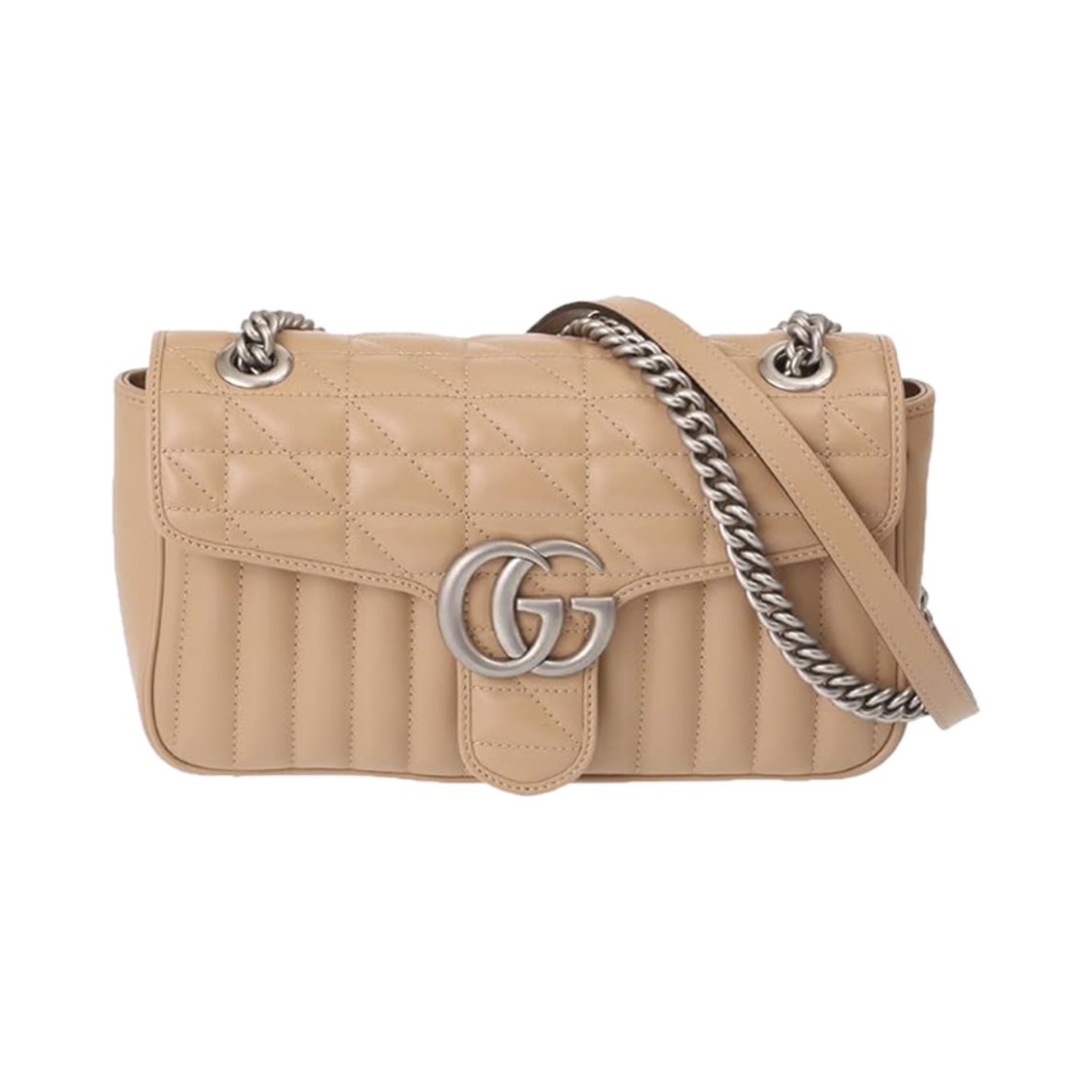 구찌 GG 마몽 마틀라세 스몰 숄더백 로즈 베이지(Gucci GG Marmont Matelasse Small Shoulder Bag Rose Beige) - 1