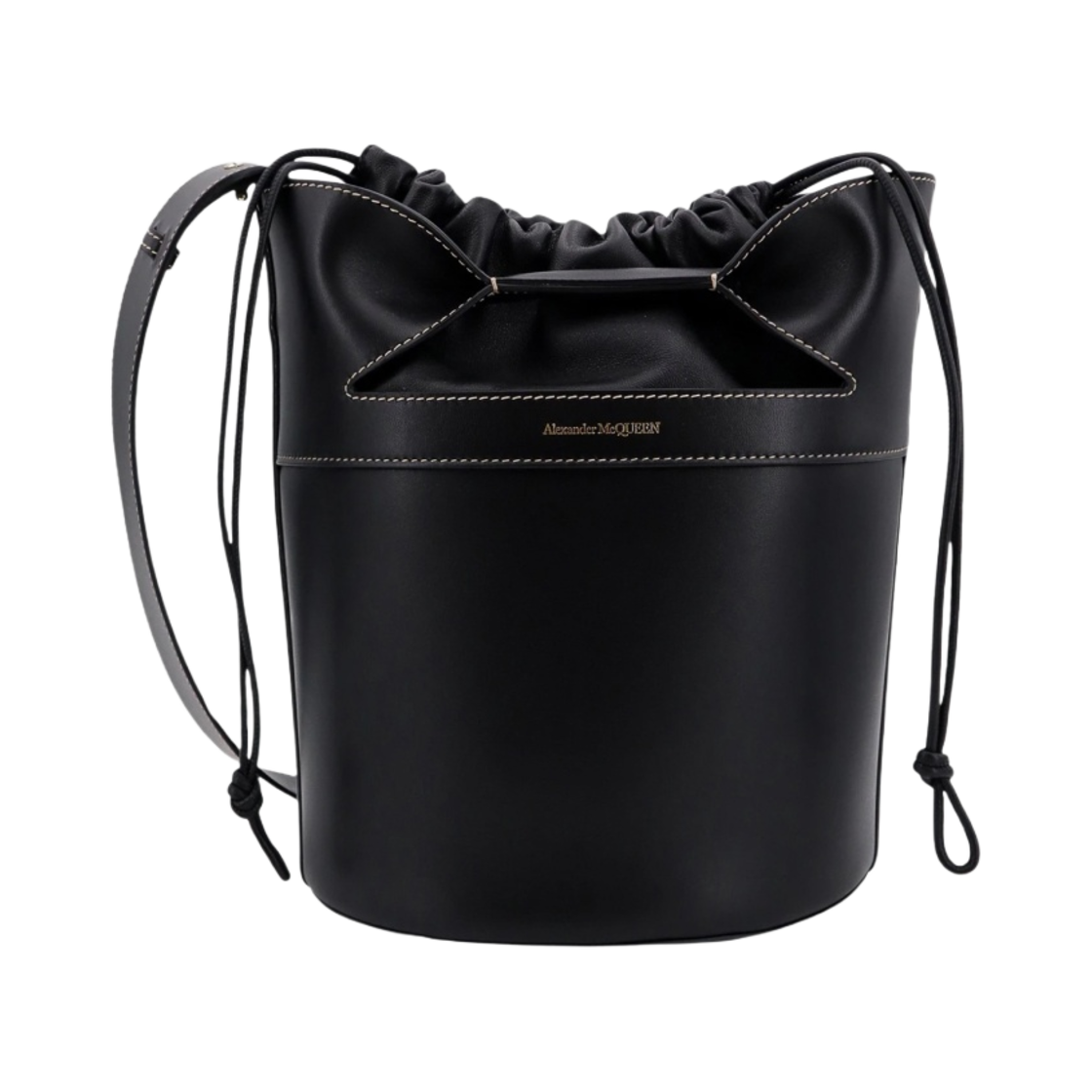 7759121BLUU1000 Alexander McQueen Bucket Bag Black