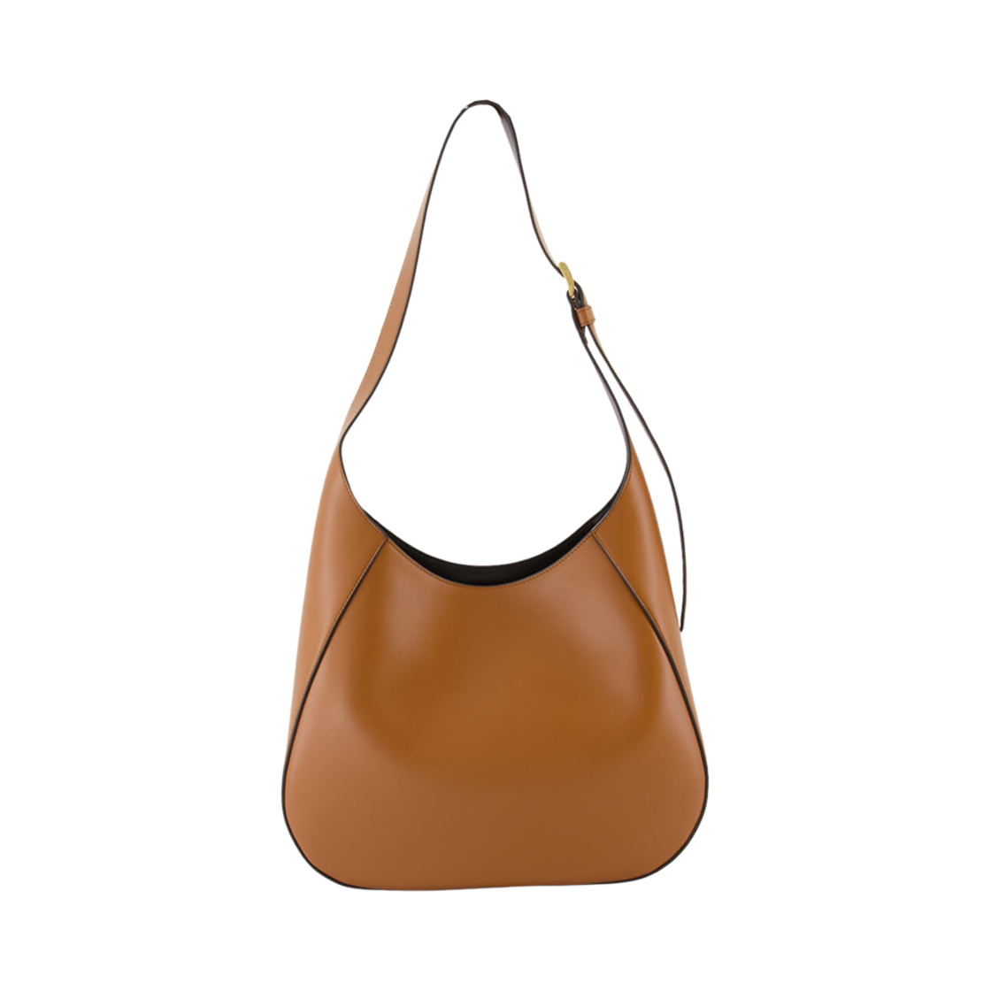 프라다 트라이앵글 로고 레더 숄더백 브라운(Prada Triangle Logo Leather Shoulder Bag Brown) - 2