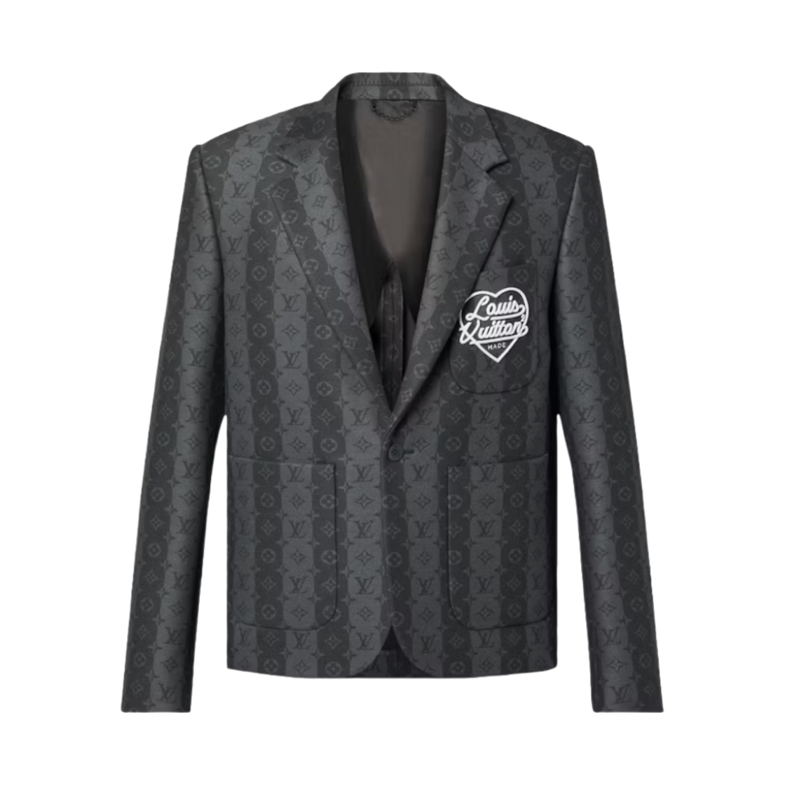 루이비통 x 니고 모노그램 트렁크스트라이프 포켓 자켓 그래파이트