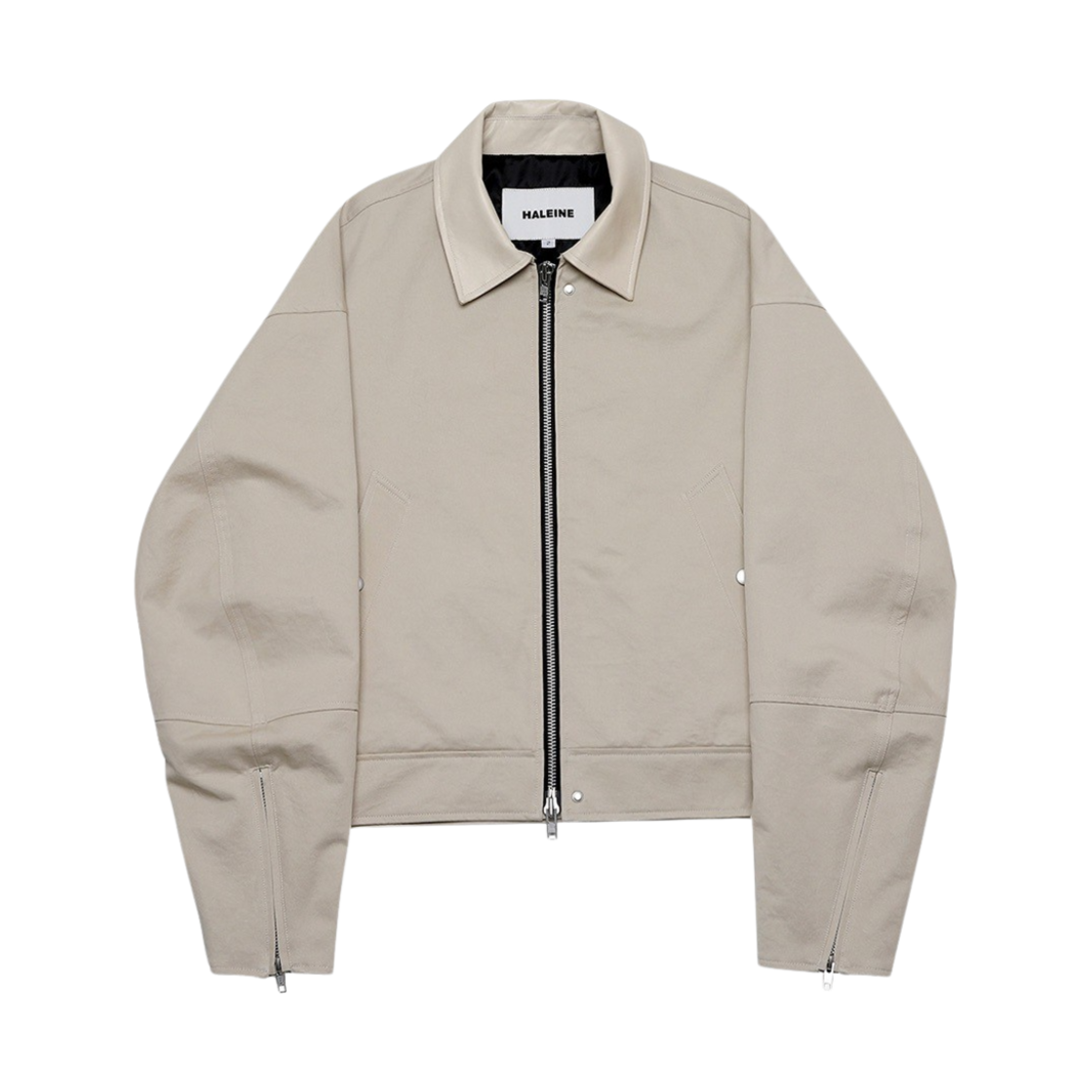 알렌느 3 스티치 워크 크롭 자켓 크림 베이지