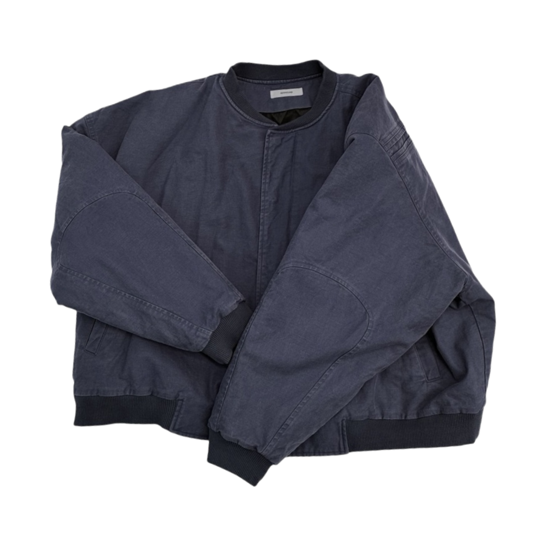 논노드 서퍼 다이 서지 봄버 자켓 빈티지 네이비 블랙(Nonnod Sulfur Dye Serge Bomber Jacket Vintage Navy Black)
