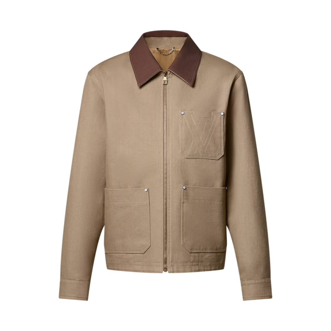 - Louis Vuitton Workwear Cotton Canvas Blouson Sand
