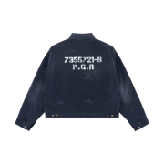 Project G/R Distressed Canvas Work Jacket Navy