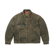 Supreme S Logo Denim Trucker Jacket Dirty - 24SS
