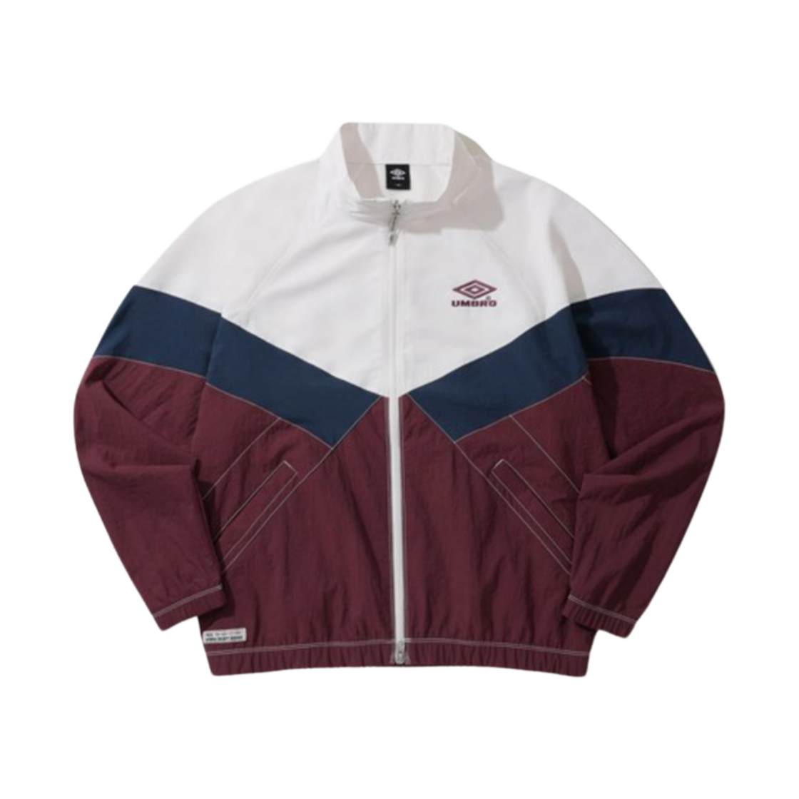 UP321CJK91 Umbro Crispy Taslan Long Sleeve Stand Neck Windbreaker Jacket Grape Red Purple