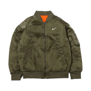 (W) Nike NSW Reversible Varsity Bomber Jacket Olive - Asia